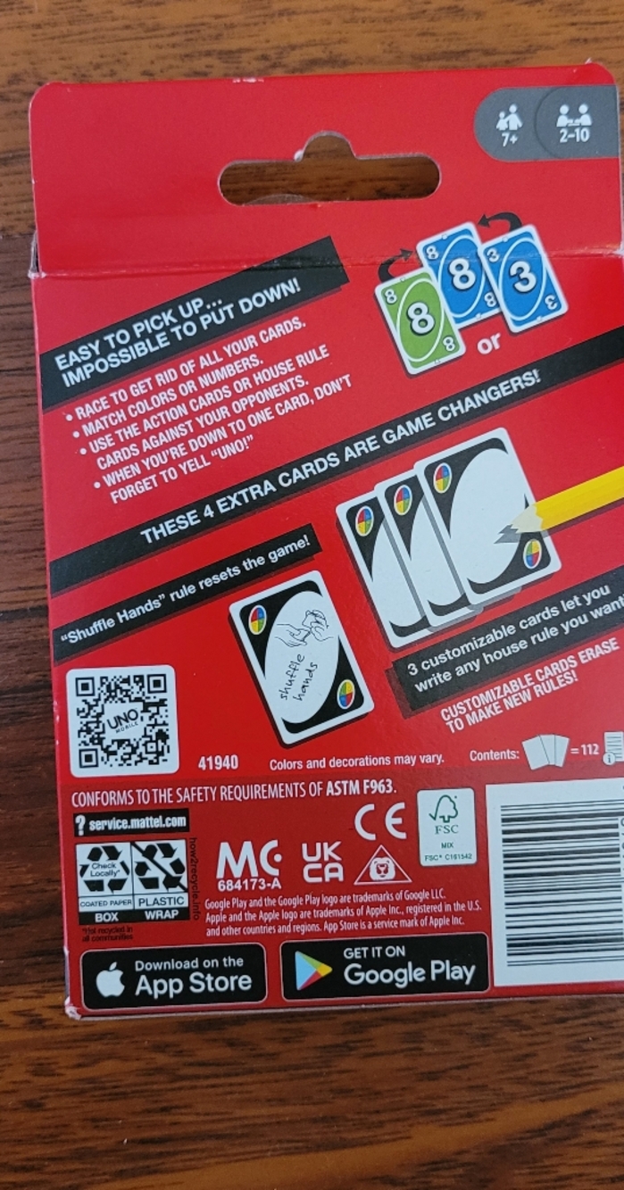 UNO Card Game - Red Box - Picture 3 of 3
